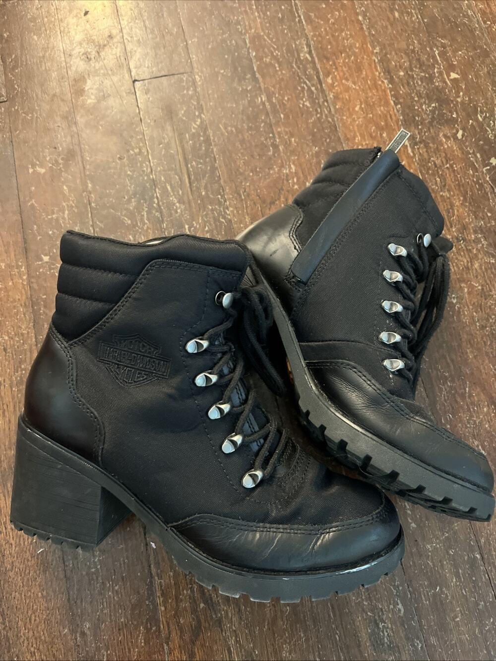 GENUINE HARLEY DAVIDSON D87225 SIZE 8M Woman’s CORRINGTON 5" Zipper BOOT BLACK